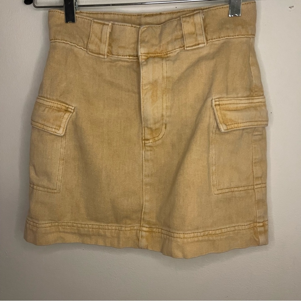 Tan Pacsun Mini Cargo Skirt